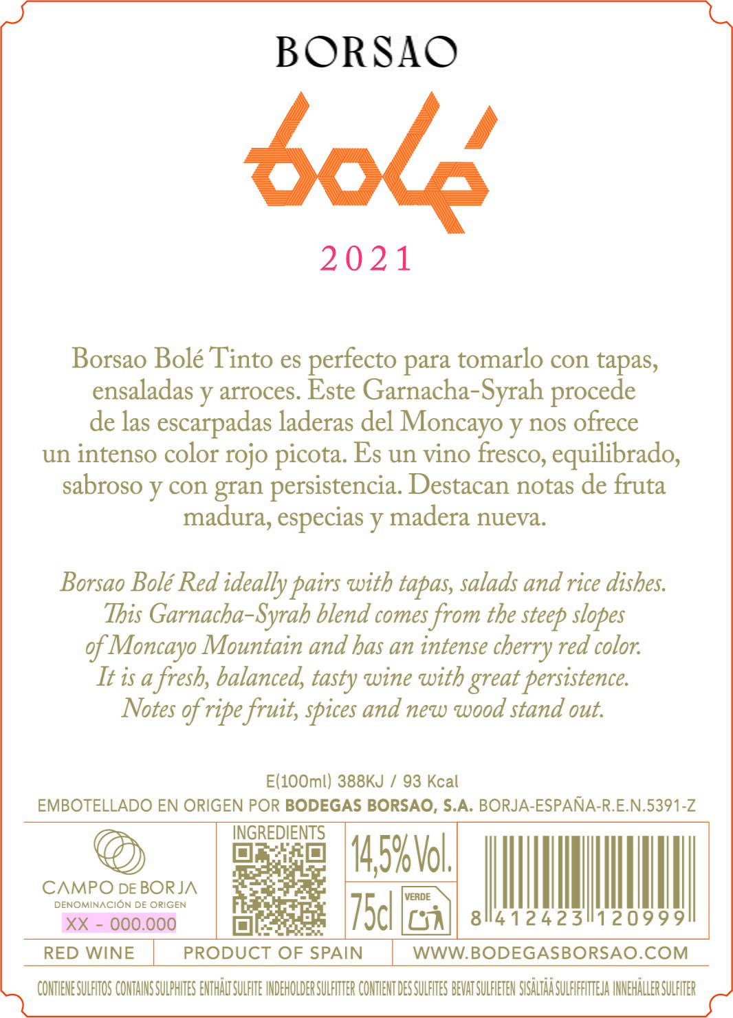 2020 Borsao "Bole"
