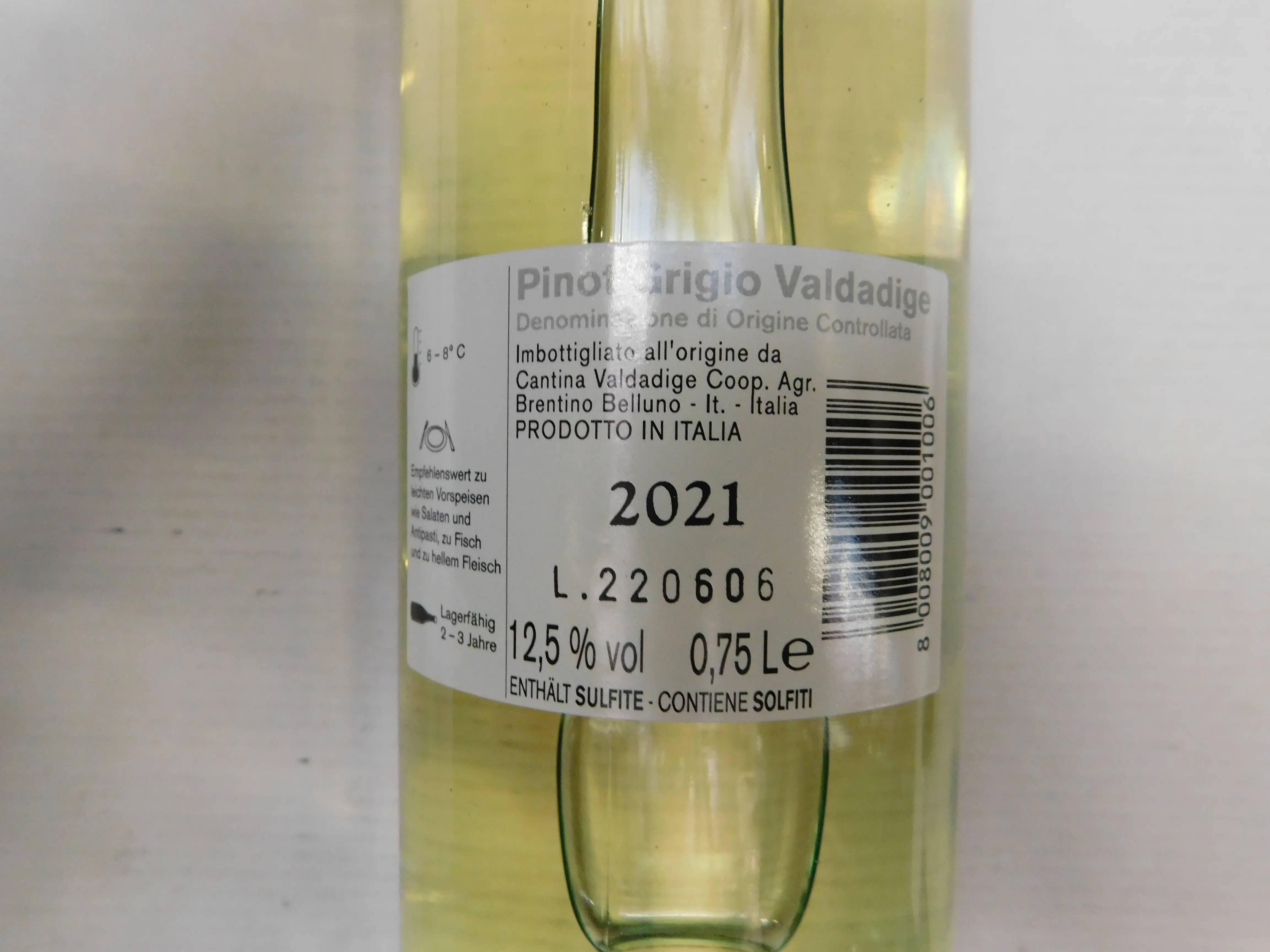 2022 Pinot Grigio Valdadige DOC trocken