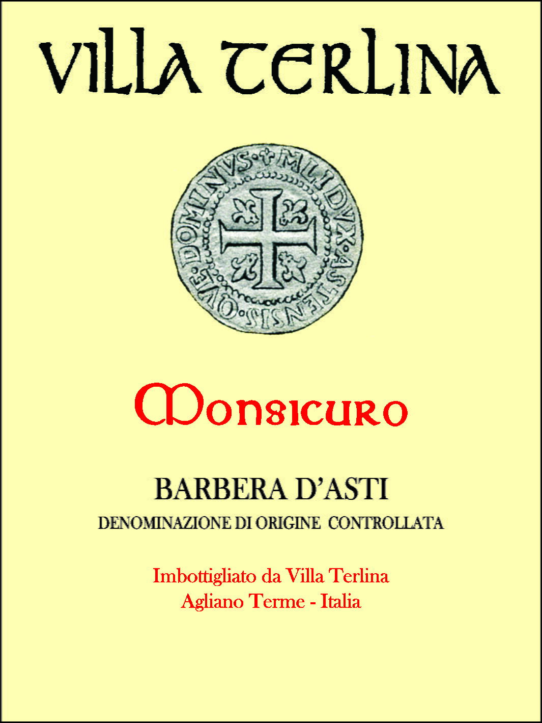 2019 Villa Terlina "Monsicuro" Barbera d'Asti BIO