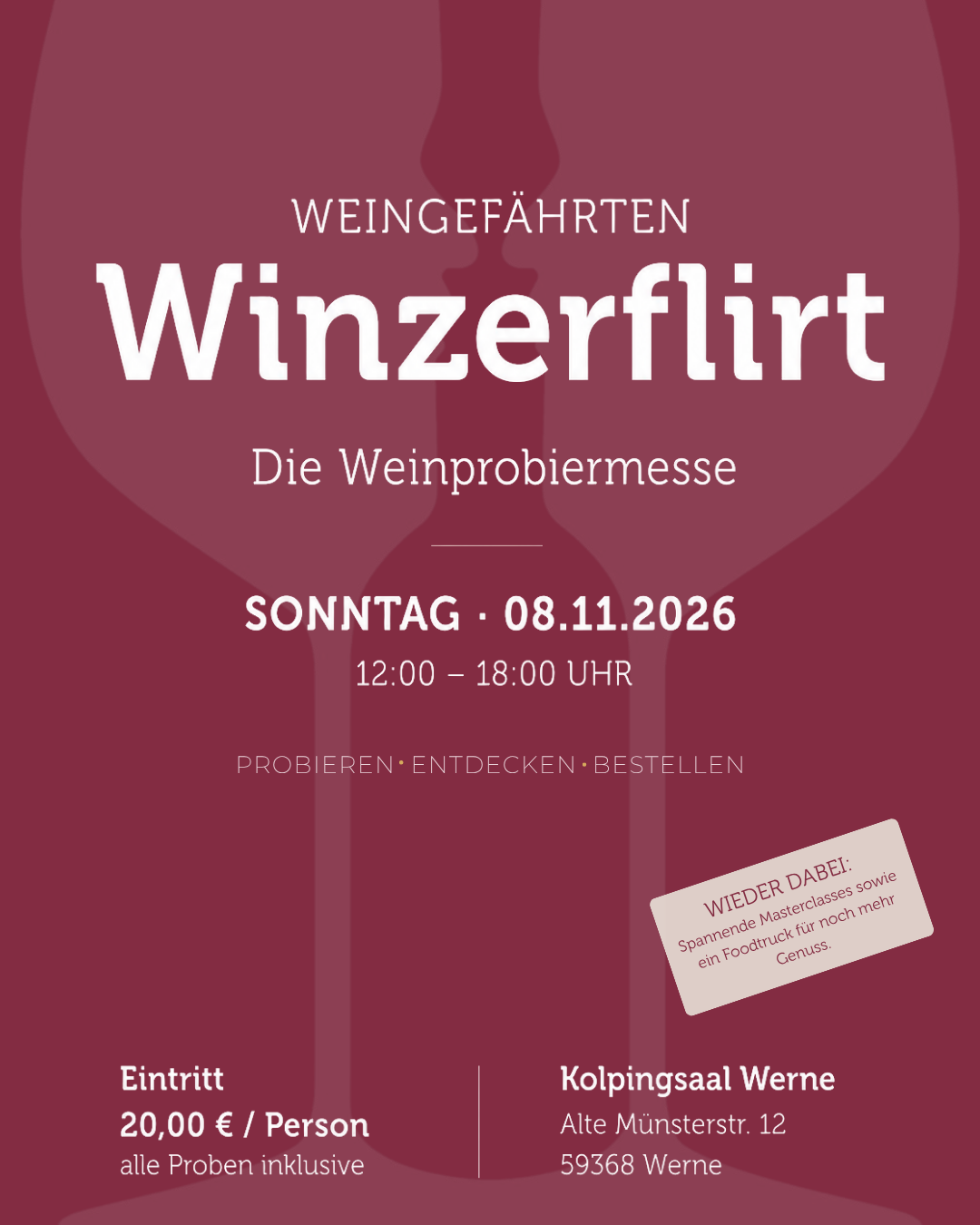 08.11.2026 Eintritt WINZERFLIRT