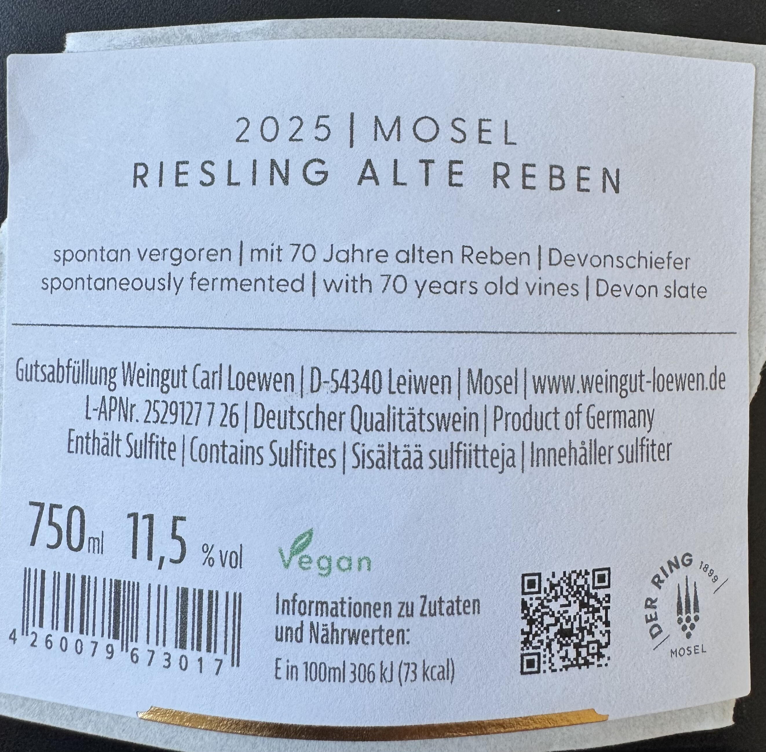 2025 Carl Loewen Riesling Alte Reben